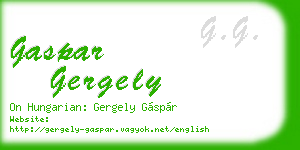 gaspar gergely business card